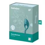   Satisfyer Swordsman méretre állítható, vibrációs péniszgyűrű (zöld)