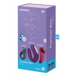   Satisfyer Partner Box 3. alsóba helyezhető vibrátor, párvibrátor és péniszgyűrű szett