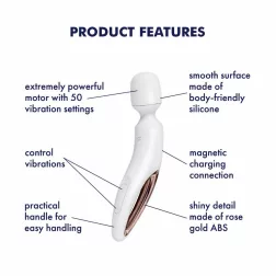   Satisfyer – Wand-erland masszírozógép (fehér-rózsaarany)