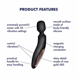   Satisfyer – Wand-erland masszírozógép (fekete-rózsaarany)
