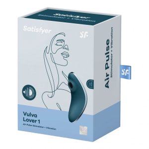 Satisfyer Vulva Lover 1. léghullámos csiklóizgató, vibrációval (kék)