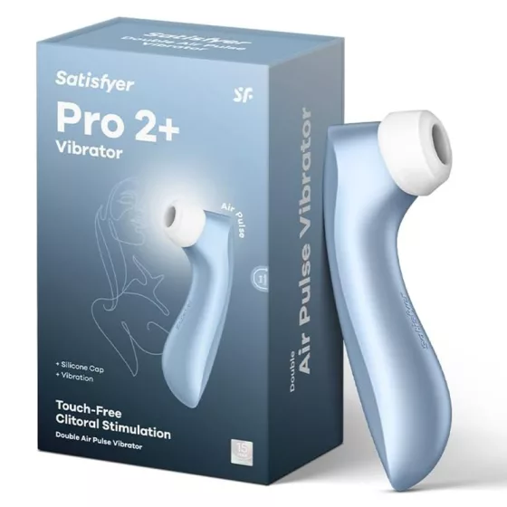 Satisfyer – Pro 2 + léghullámos csiklóizgató, vibrációval (kék).