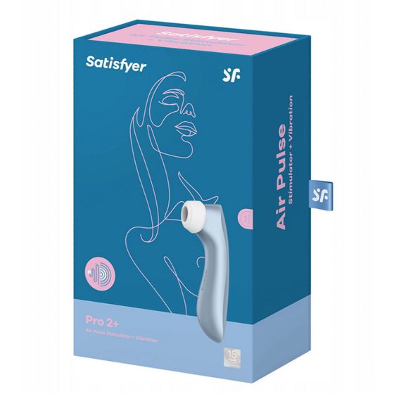 Satisfyer Pro 2 + léghullámos csiklóizgató, vibrációval (kék).
