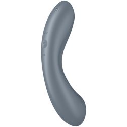   Satisfyer Curvy Trinity 1. vibrátor, léghullámos csiklóizgatóval (szürke).