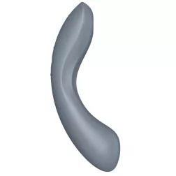   Satisfyer Curvy Trinity 1. vibrátor, léghullámos csiklóizgatóval (szürke)
