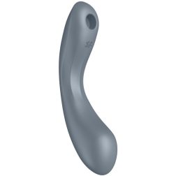   Satisfyer Curvy Trinity 1. vibrátor, léghullámos csiklóizgatóval (szürke).