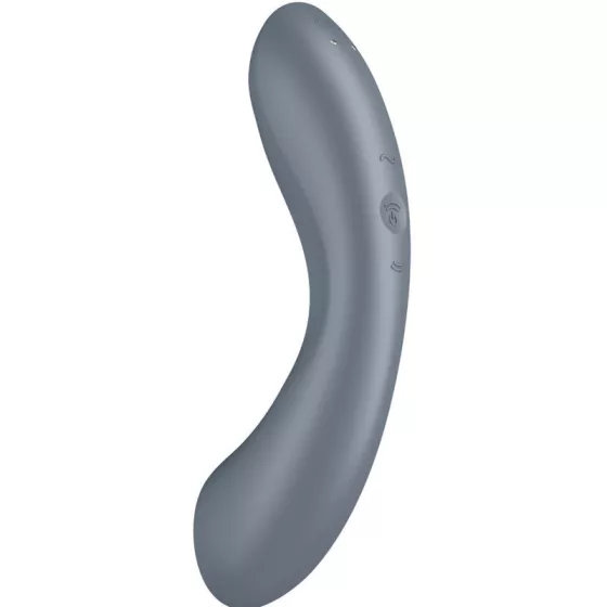 Satisfyer Curvy Trinity 1. vibrátor, léghullámos csiklóizgatóval (szürke)