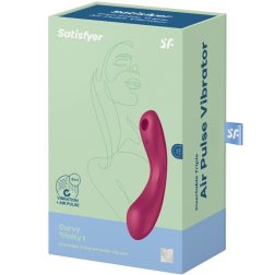   Satisfyer Curvy Trinity 1. vibrátor, léghullámos csiklóizgatóval (piros)