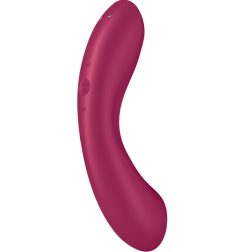   Satisfyer Curvy Trinity 1. vibrátor, léghullámos csiklóizgatóval (piros)