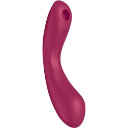   Satisfyer Curvy Trinity 1. vibrátor, léghullámos csiklóizgatóval (piros)