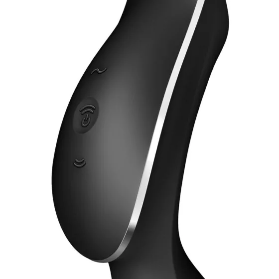 Satisfyer – Curvy Trinity 2. vibrátor léghullámos csiklóizgatóval (fekete)