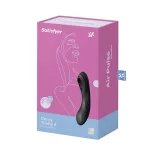   Satisfyer Curvy Trinity 4. vibrátor, léghullámos csiklóizgatóval (fekete)