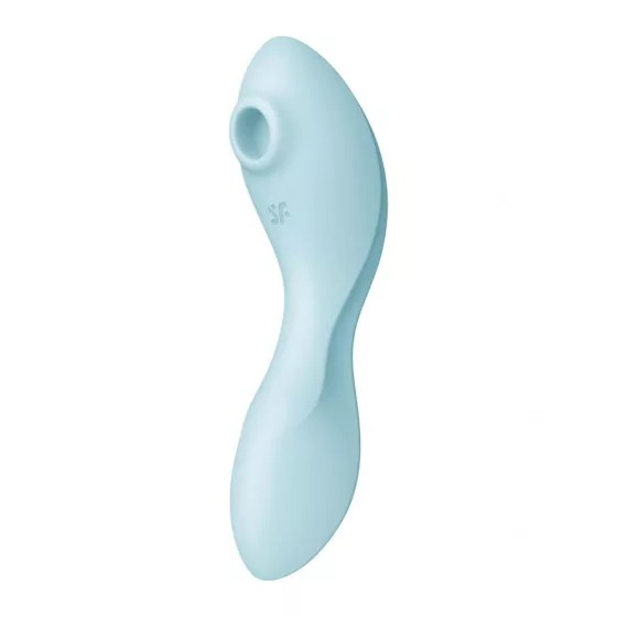 Satisfyer Curvy Trinity 5. vibrátor, léghullámos csiklóizgatóval (kék) (APP-os)