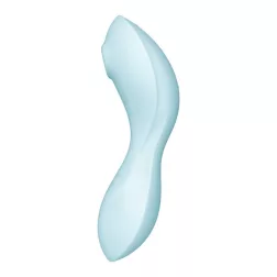   Satisfyer Curvy Trinity 5. vibrátor, léghullámos csiklóizgatóval (kék) (APP-os)