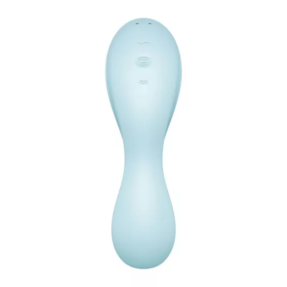 Satisfyer Curvy Trinity 5. vibrátor, léghullámos csiklóizgatóval (kék) (APP-os)