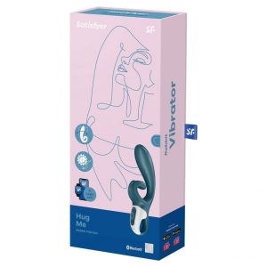 Satisfyer Hug Me kétmotoros csiklóágas vibrátor (kék) (APP-os)