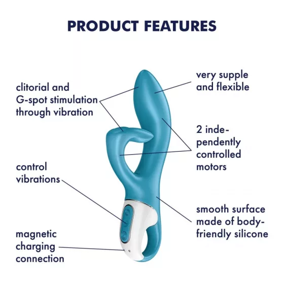 Satisfyer Embrace Me kétmotoros csiklóágas vibrátor (kék)