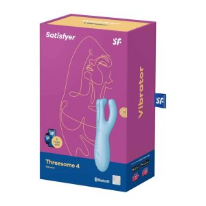 Satisfyer Threesome 4  csiklóvibrátor (kék) (APP-os)