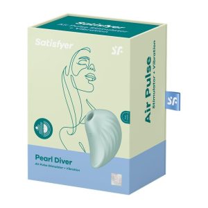 Satisfyer Pearl Diver léghullámos csiklóizgató, vibrációval (zöld)