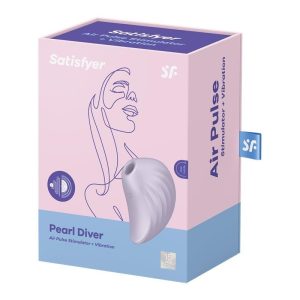 Satisfyer Pearl Diver léghullámos csiklóizgató, vibrációval (lila)