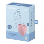   Satisfyer Cutie Heart léghullámos csiklóizgató, vibrációval (rózsaszín)