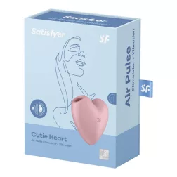   Satisfyer Cutie Heart léghullámos csiklóizgató, vibrációval (rózsaszín)