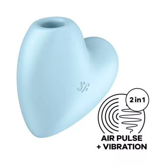 Satisfyer Cutie Heart léghullámos csiklóizgató, vibrációval (kék)