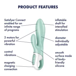   Satisfyer Air Pump 5+ klitoriszágas vibrátor, pumpa funkcióval (APP-os)