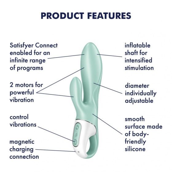 Satisfyer Air Pump 5+ klitoriszágas vibrátor, pumpa funkcióval (APP-os)