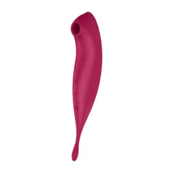   Satisfyer – Twirling Pro+ léghullámos csiklóizgató, fókusz típusú vibrátorral (piros) (APP-os)