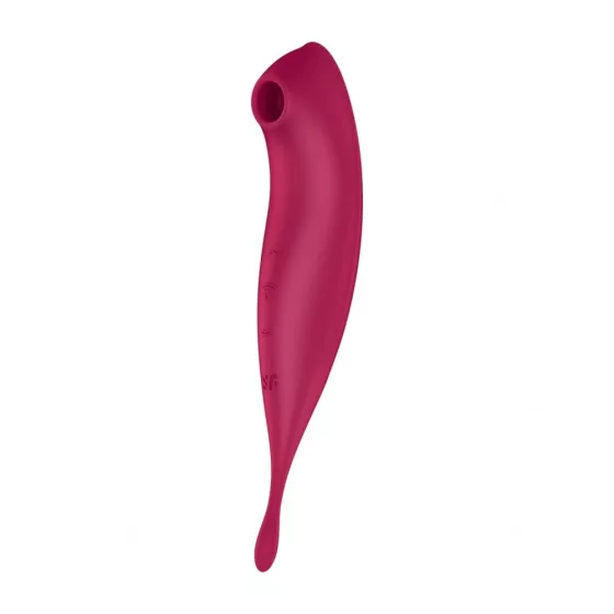 Satisfyer Twirling Pro+ léghullámos csiklóizgató, fókusz típusú vibrátorral (piros) (APP-os)
