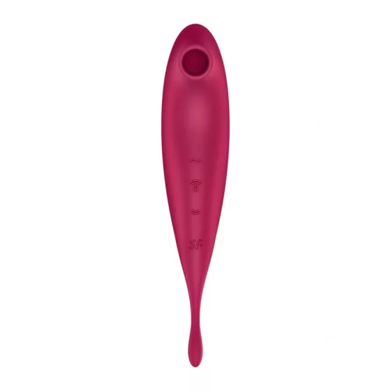Satisfyer Twirling Pro+ léghullámos csiklóizgató, fókusz típusú vibrátorral (piros) (APP-os)
