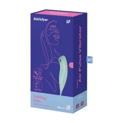   Satisfyer Twirling Pro+ léghullámos csiklóizgató, fókusz típusú vibrátorral (zöld) (APP-os)