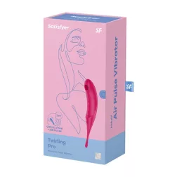   Satisfyer – Twirling Pro léghullámos csiklóizgató, fókusz típusú vibrátorral (piros)