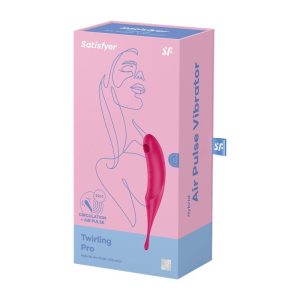 Satisfyer Twirling Pro léghullámos csiklóizgató, fókusz típusú vibrátorral (piros)