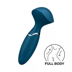   Satisfyer Mini Wand-er kézi masszírozó, csiklóizgató vibrátor (kék)