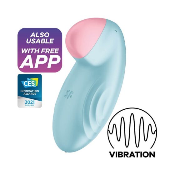 Satisfyer Tropical Tip vibrációs csikóizgató (kék) (APP-os)