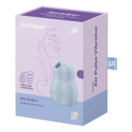 Satisfyer Pro To Go 1. léghullámos csiklóizgató, vibrációval (kék)