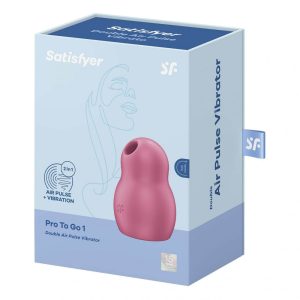 Satisfyer Pro To Go 1. léghullámos csiklóizgató, vibrációval (piros)