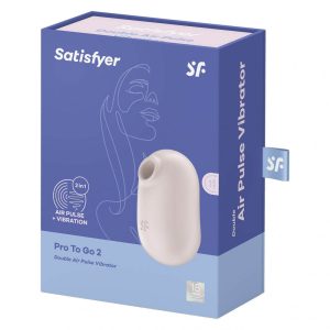 Satisfyer Pro To Go 2. léghullámos csiklóizgató, vibrációval (bézs)