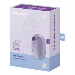   Satisfyer Pro To Go 2. léghullámos csiklóizgató, vibrációval (lila)