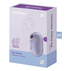 Satisfyer Pro To Go 2. léghullámos csiklóizgató, vibrációval (lila)