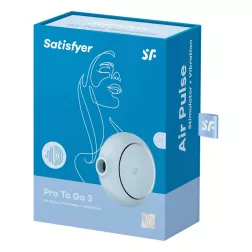   Satisfyer Pro To Go 3. léghullámos csiklóizgató, vibrációval (kék).
