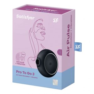 Satisfyer Pro To Go 3. léghullámos csiklóizgató, vibrációval (fekete) Satisfyer Pro To Go 3. léghullámos csiklóizgató, vibrációval (fekete)