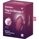   Satisfyer Tap & Climax 1. csiklóizgató, vibrációval, pulzációval (piros)