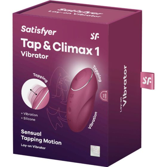 Satisfyer Tap & Climax 1. csiklóizgató, vibrációval, pulzációval (piros)