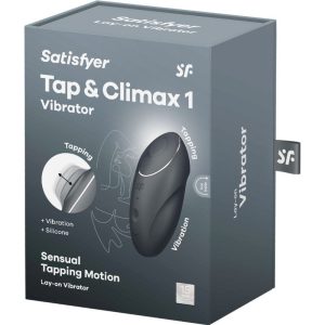 Satisfyer Tap & Climax 1. csiklóizgató, vibrációval, pulzációval (fekete) Satisfyer Tap & Climax 1. csiklóizgató, vibrációval, pulzációval (fekete)