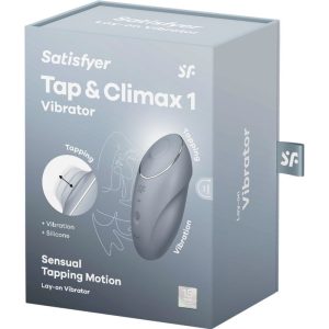 Satisfyer Tap & Climax 1. csiklóizgató, vibrációval, pulzációval (szürke) Satisfyer Tap & Climax 1. csiklóizgató, vibrációval, pulzációval (szürke)