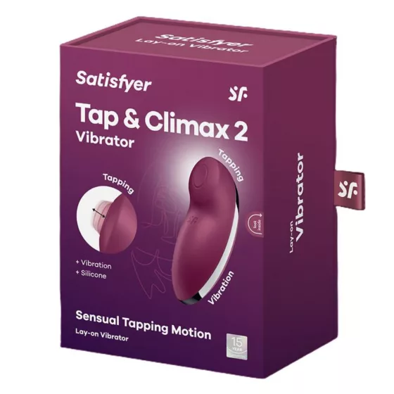 Satisfyer – Tap & Climax 2. csiklóizgató, vibrációval, pulzációval (piros)