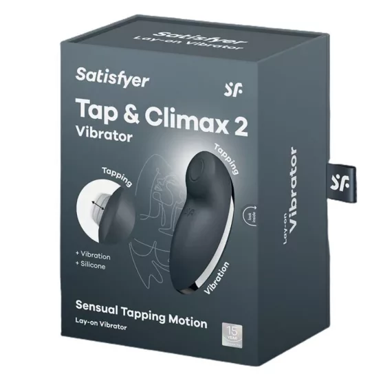 Satisfyer – Tap & Climax 2. csiklóizgató, vibrációval, pulzációval (szürke)